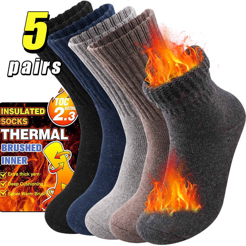 Thermal Sock Merino - 5Pairs Winter Men's Merino Wool Socks