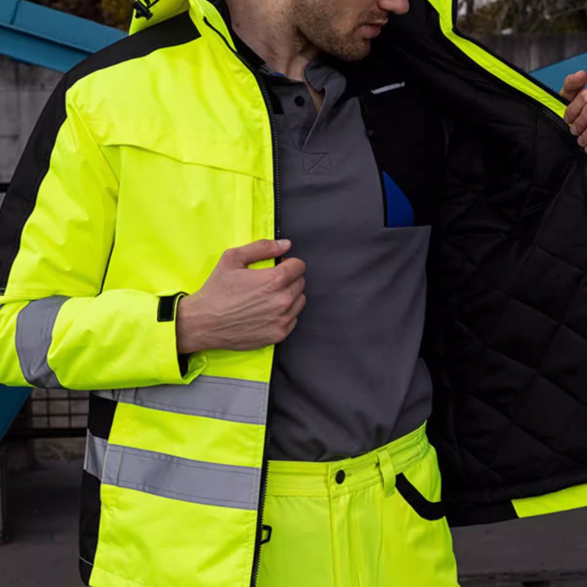 Safety Jacket and Pants Set fo - Winter Clothing Work recension och pris