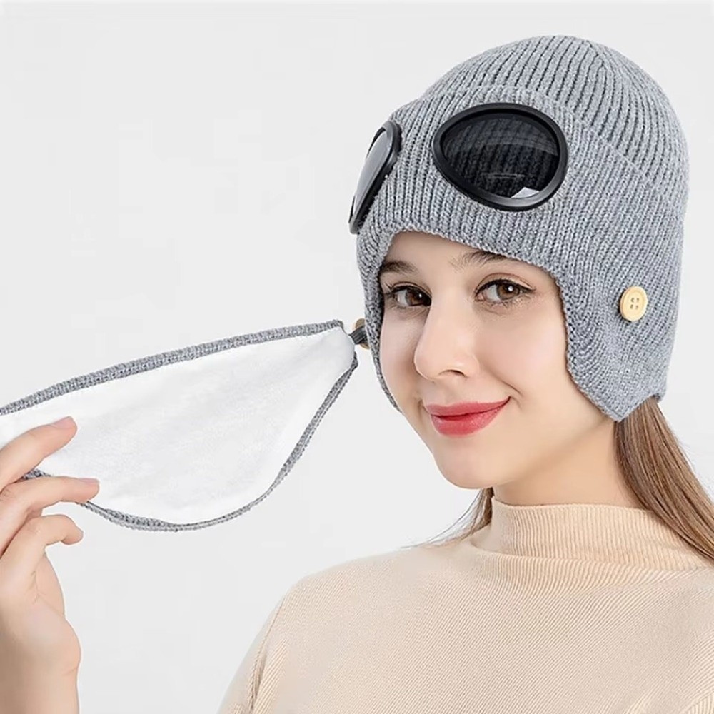 Fleece-lined Warm Woolen Hat w - Winter Clothing Earmuffs recension och pris