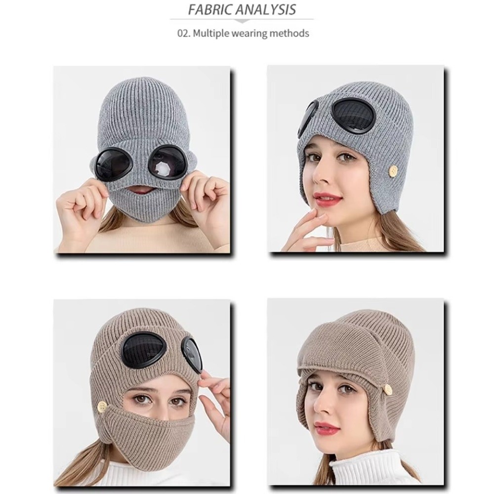 Fleece-lined Warm Woolen Hat w - Winter Clothing Earmuffs recension och pris