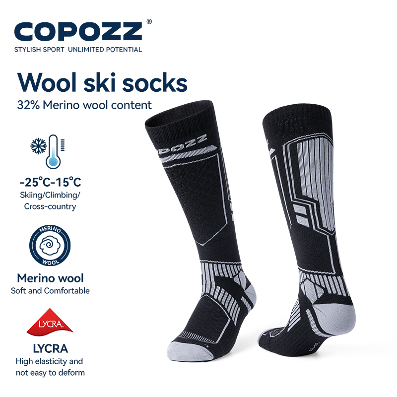 COPOZZ Merino Wool Winter Ski  - Thermal Sock Merino recension och pris