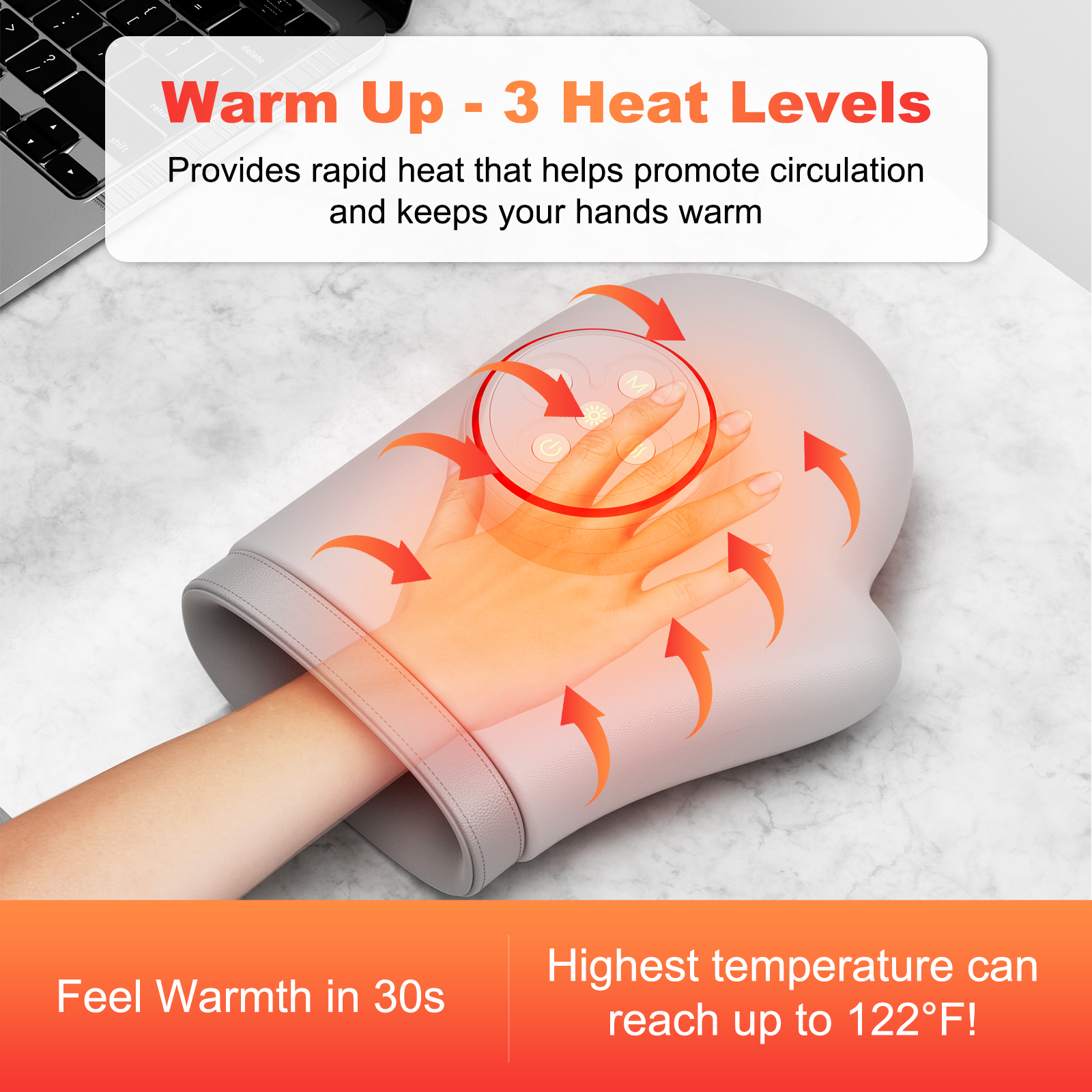 Electric Hand Massager Glove w - Heated Gloves Electric recension och pris