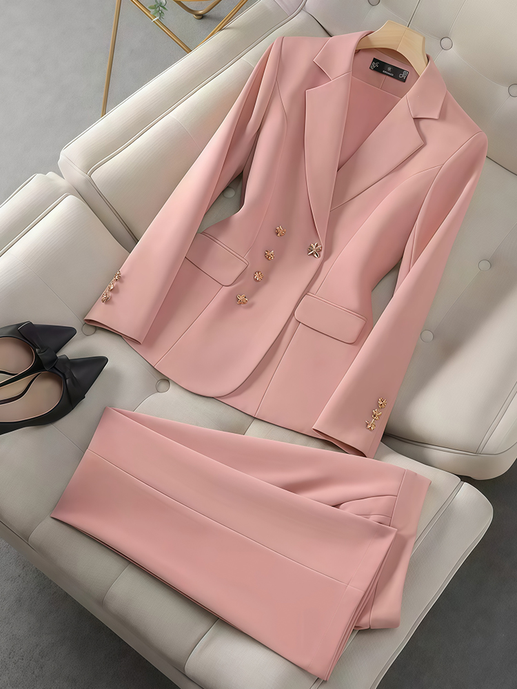 2Pcs Women's Temperament Set L - Winter Clothing Work recension och pris