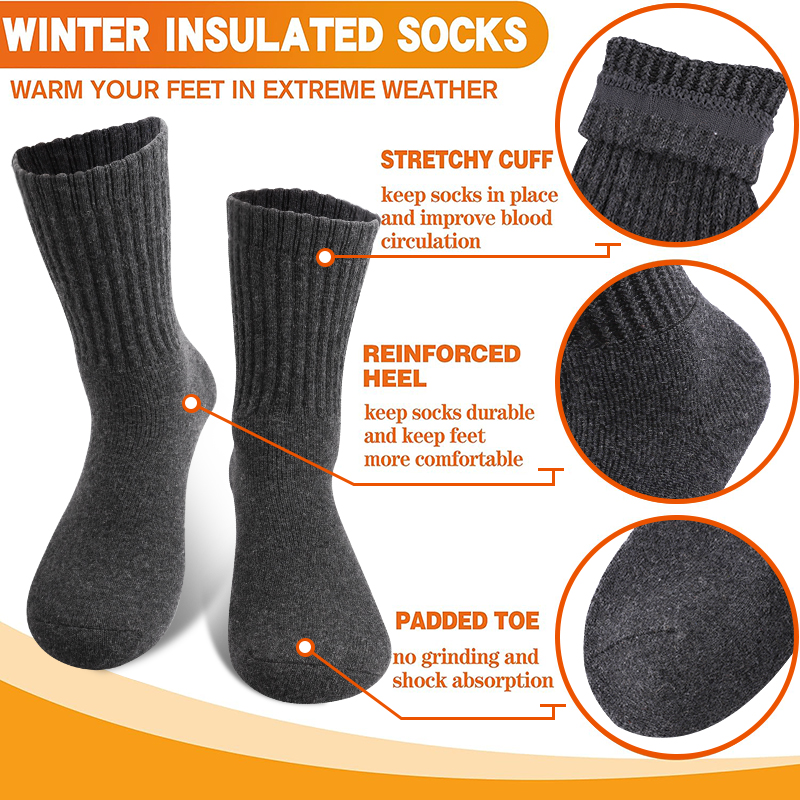 5Pairs Winter Men's Merino Woo - Thermal Sock Merino recension och pris