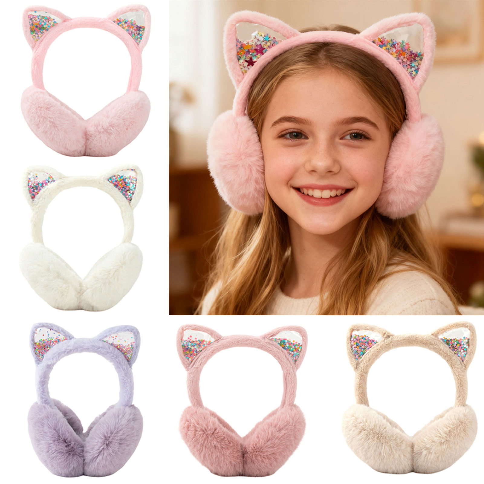 Cute Cat Ear Plush Ear Covers  - Winter Clothing Earmuffs recension och pris