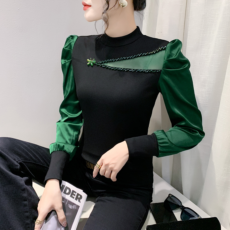 Elegant Slim Beading Shirt Wom - Winter Clothing Colors recension och pris