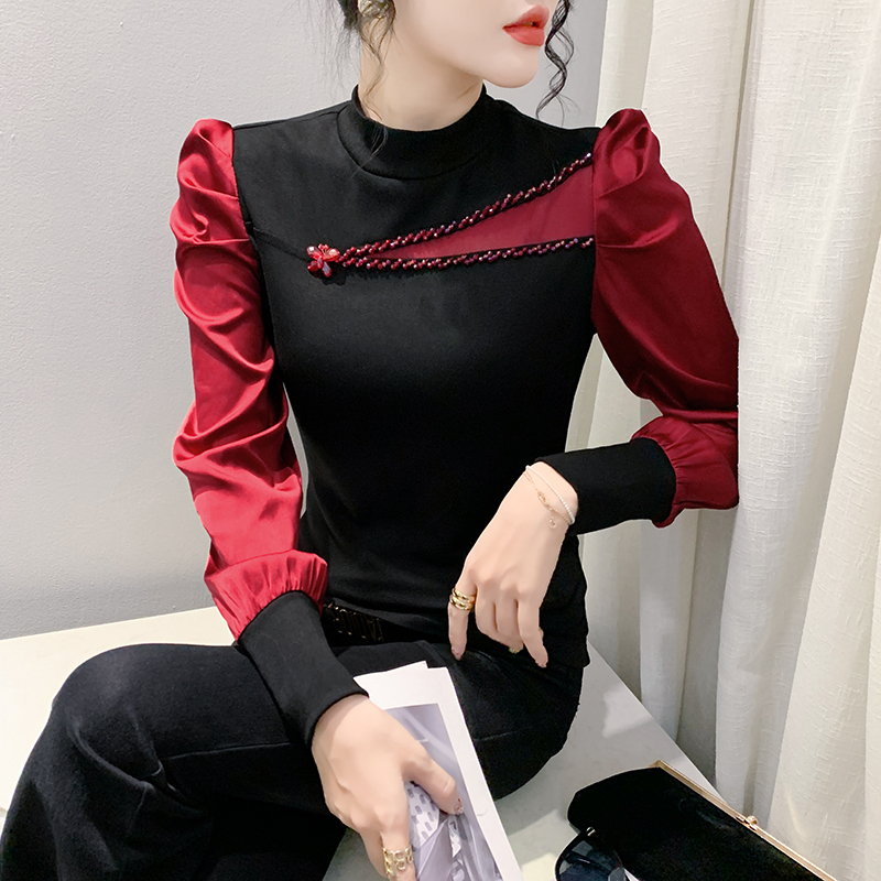Elegant Slim Beading Shirt Wom - Winter Clothing Colors recension och pris
