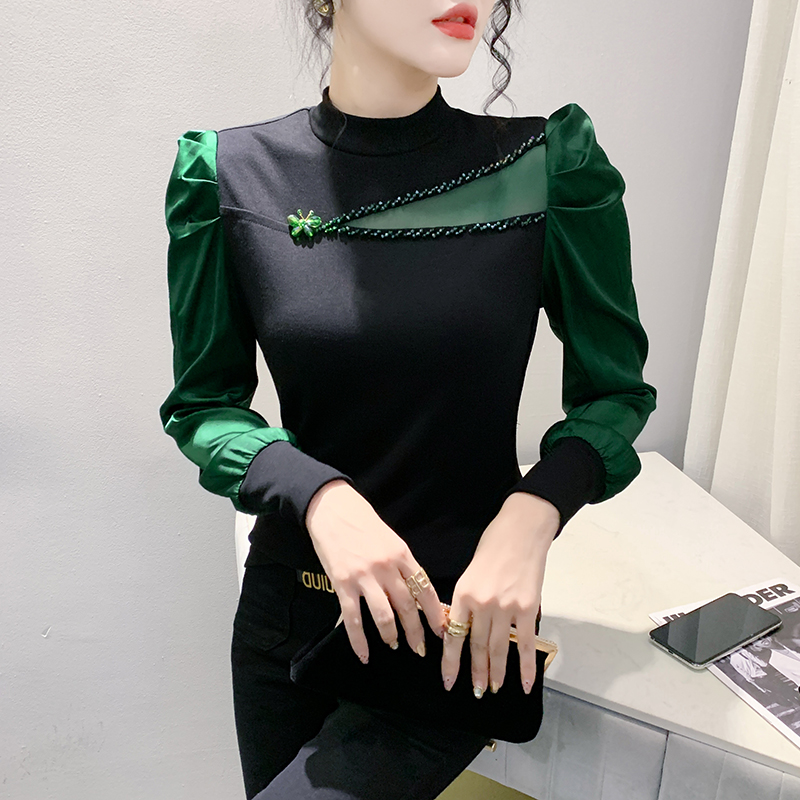 Elegant Slim Beading Shirt Wom - Winter Clothing Colors recension och pris