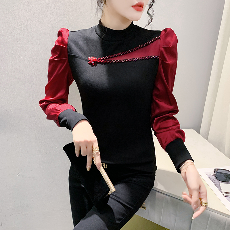 Elegant Slim Beading Shirt Wom - Winter Clothing Colors recension och pris